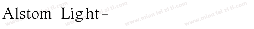Alstom Light字体转换